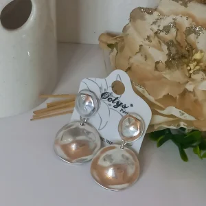Boucle d'oreille argent à clips (Fantaisie) BO19224