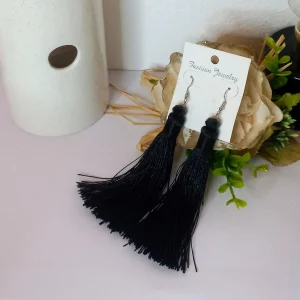 Boucle d'oreille noir (Fantaisie) BO12624