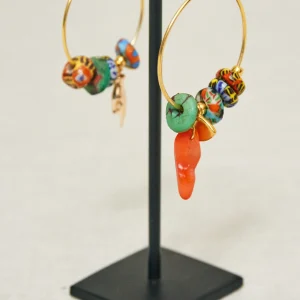 BOUCLES D'OREILLE CHARMS MULTICOLORE