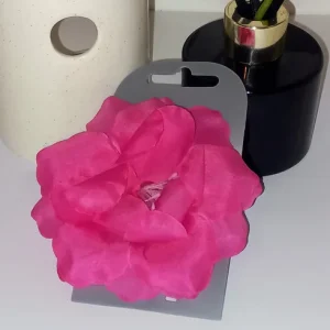 Pince/ Broche fleur rose P14