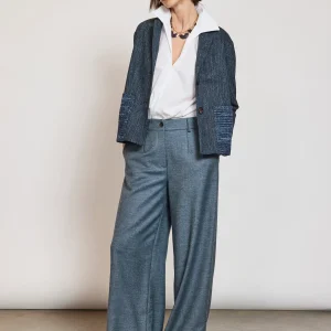 PANTALON LARGE LAINE CACHEMIRE Lavée