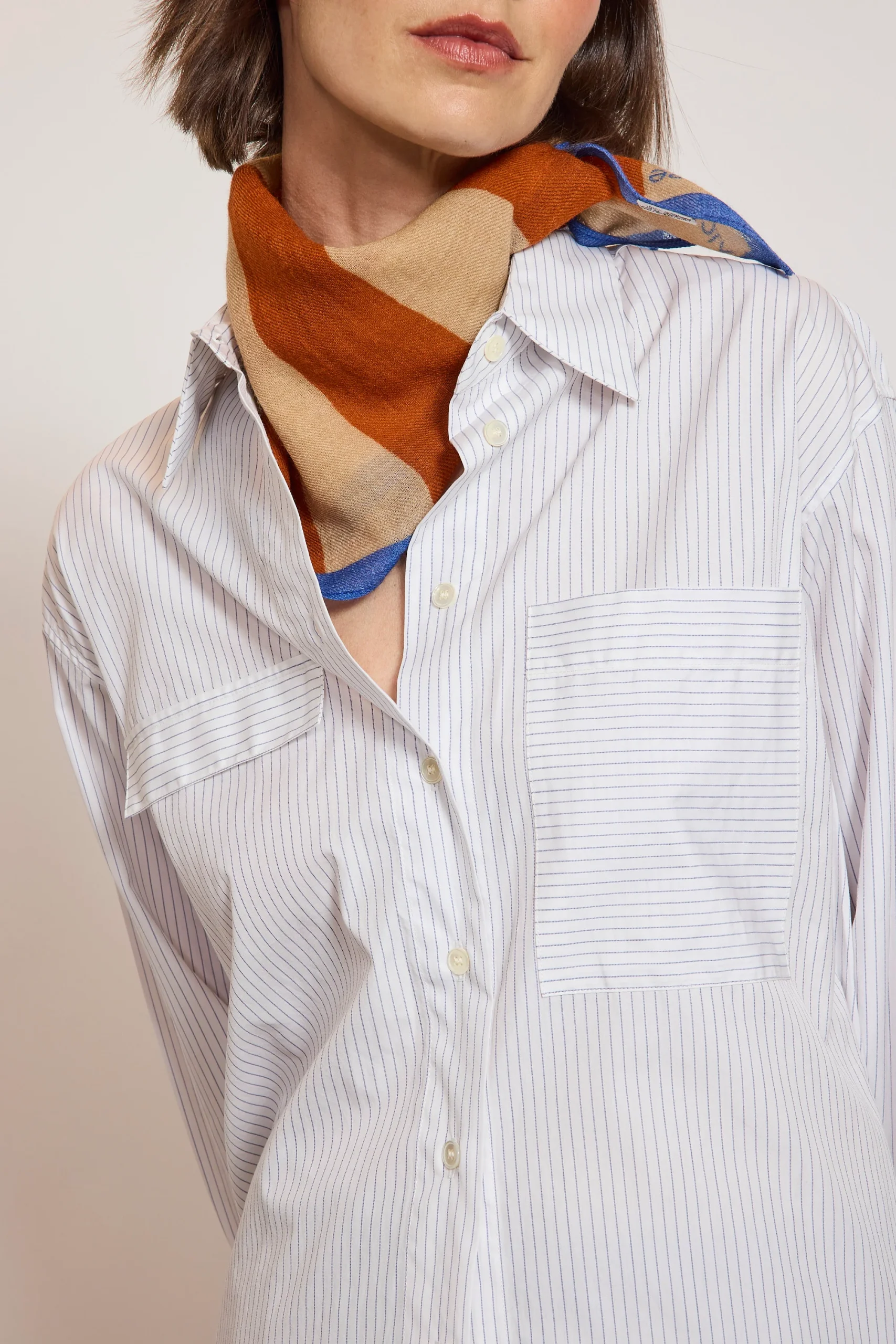 CHEMISE POCHES OVERSIZE RAYURES