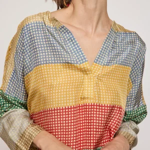 TOP EN SOIE BACK TO SCHOOL MULTICOLORE
