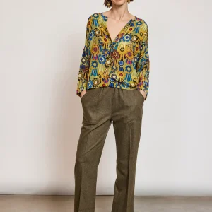 PANTALON FLANNELLE CACHEMIRE KAKI