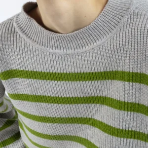PULL RAYÉ GRIS