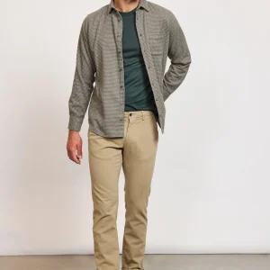 CHEMISE DROITE PILOU CARREAUX VERTS