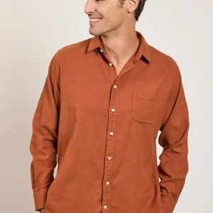 CHEMISE DROITE PILOU BRIQUE