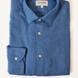 CHEMISE AJUSTÉE PILOU BLEUE