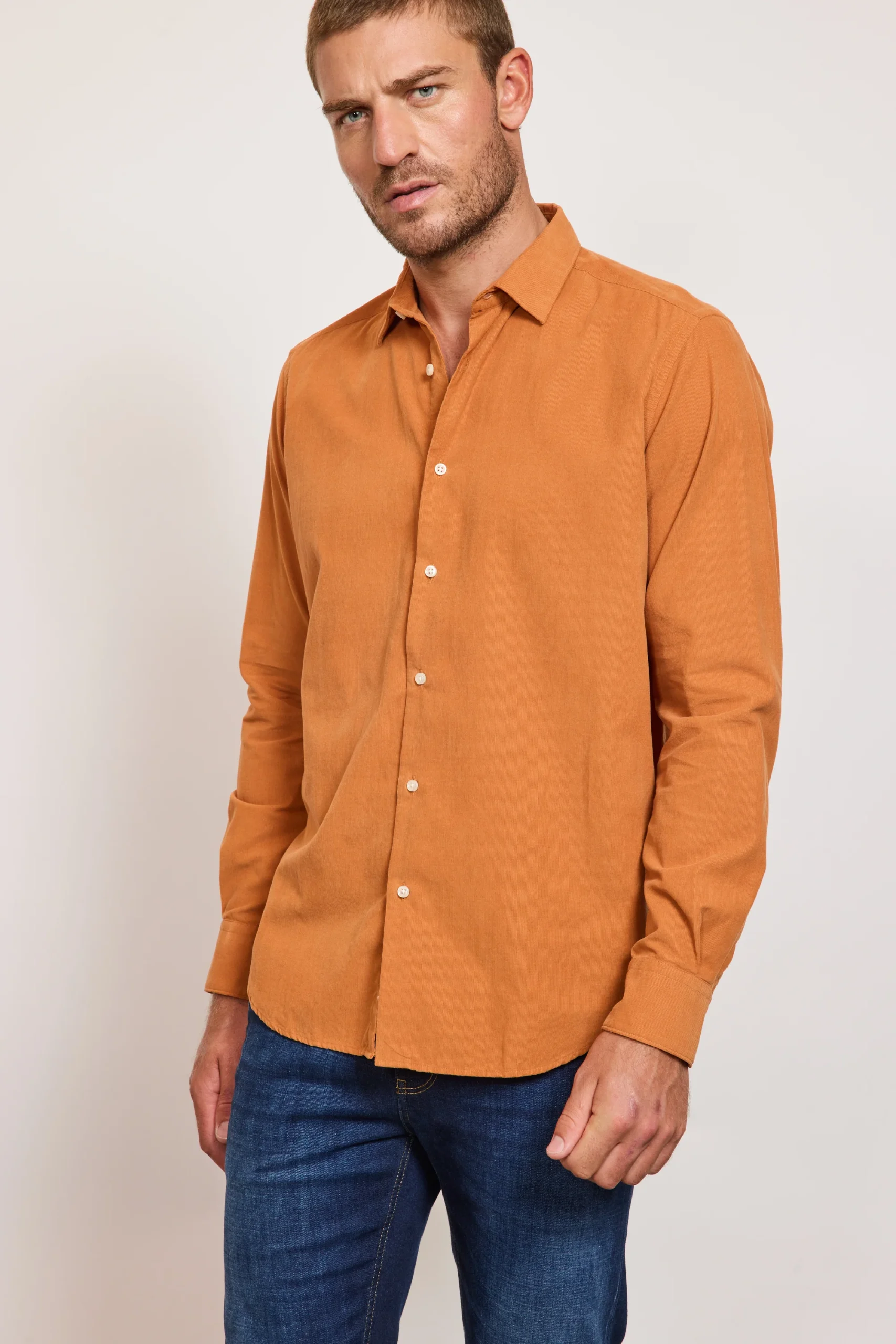 CHEMISE AJUSTÉE VELOURS POTIRON – Image 3