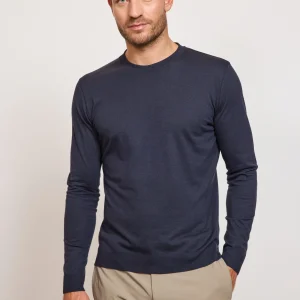 PULL EN LYOCELL ET COTON MARINE