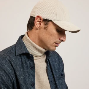 CASQUETTE VELOURS COTELE ÉCRU