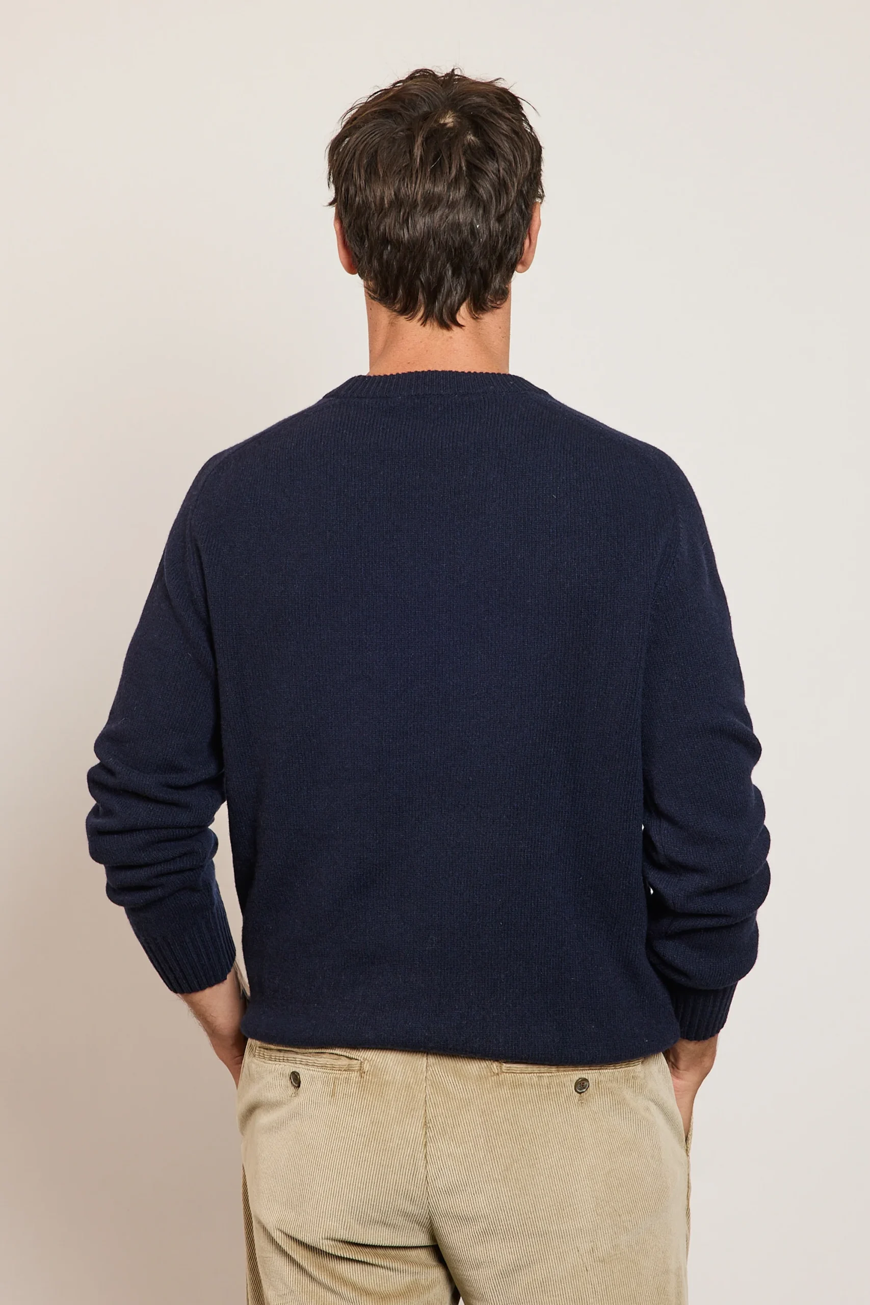 PULL EN CACHEMIRE RECYCLÉ MARINE – Image 4