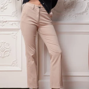 PANTALON EVASÉ PEAU DE PÊCHE BEIGE