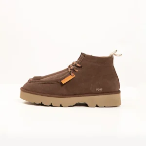 BOOTS À LACETS EN DAIM CHOCO