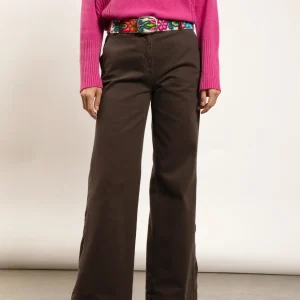 PANTALON BI-MATIÈRE CHOCO