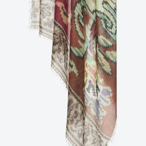 ECHARPE EN GAZE DE CACHEMIRE MULTICOLORE