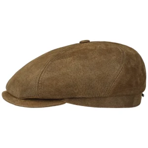 CASQUETTE 6 PANNEAUX CUIR VINTAGE MARRON