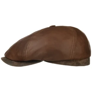 CASQUETTE BROOKLIN CUIR MARRON