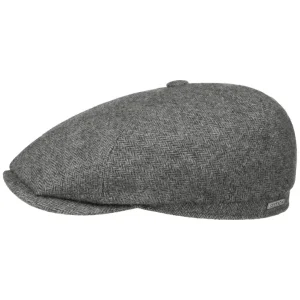CASQUETTE 6 PANNEAUX HERRINGBONE - GRIS