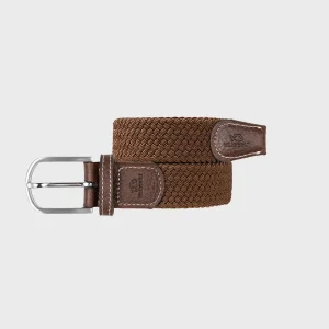 CEINTURE TRESSÉE MARRON CARAMEL