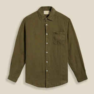CHEMISE LIN OLIVE