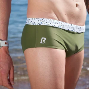 Slip de natation homme - Garoupe - Vert Kaki
