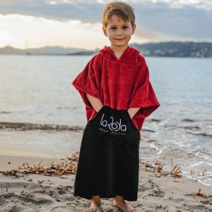 Poncho Enfant - Rouge Noir