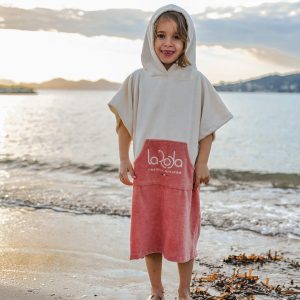Poncho Ado - Crème Rose
