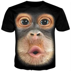 T-shirt tête de singe