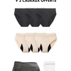Pack Soldes d'Hiver - Culottes d'incontinence taille haute dentelles