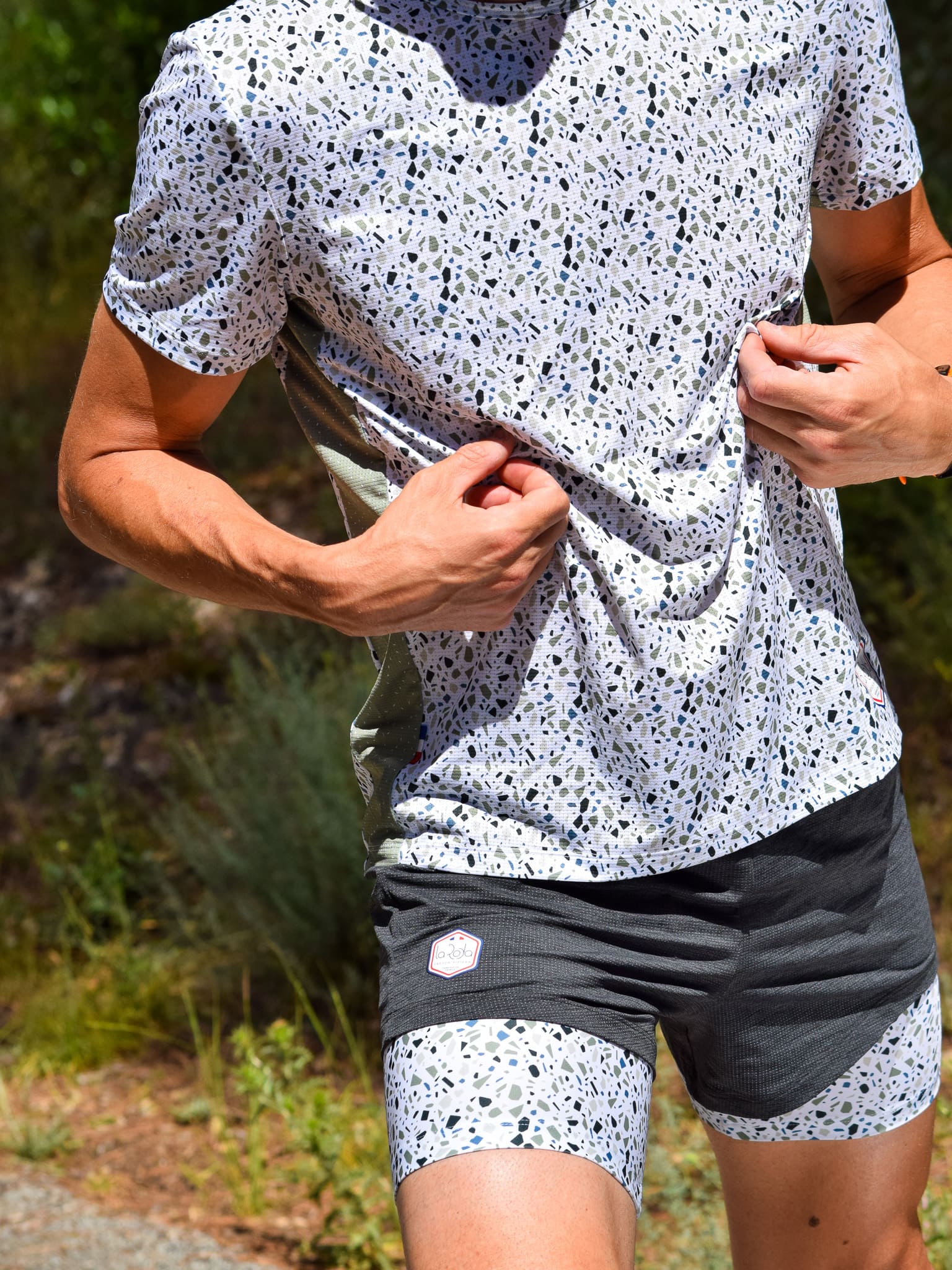 T-shirt running homme - La Prom'- Vert Olive – Image 2