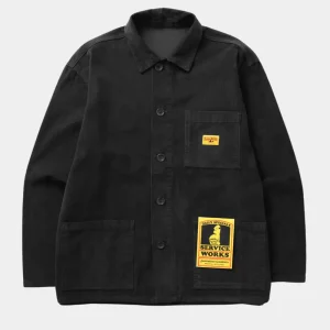 VESTE DE TRAVAIL VELOURS - NOIR