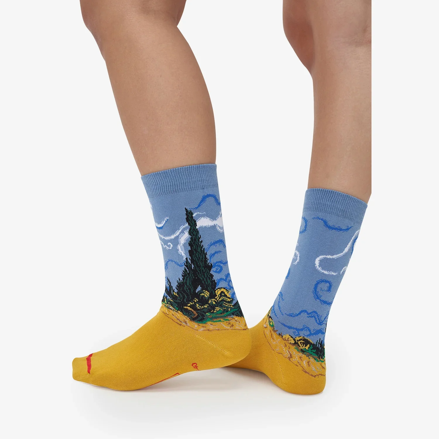 Les Artistiques - Vincent Van Gogh - Chaussettes Champ De Ble Avec Cypres – Image 2