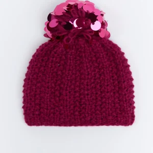 BONNET À SEQUINS FUSCHIA