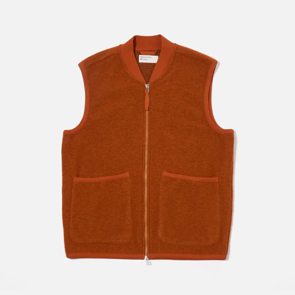 ZIP WAISTCOAT RUST