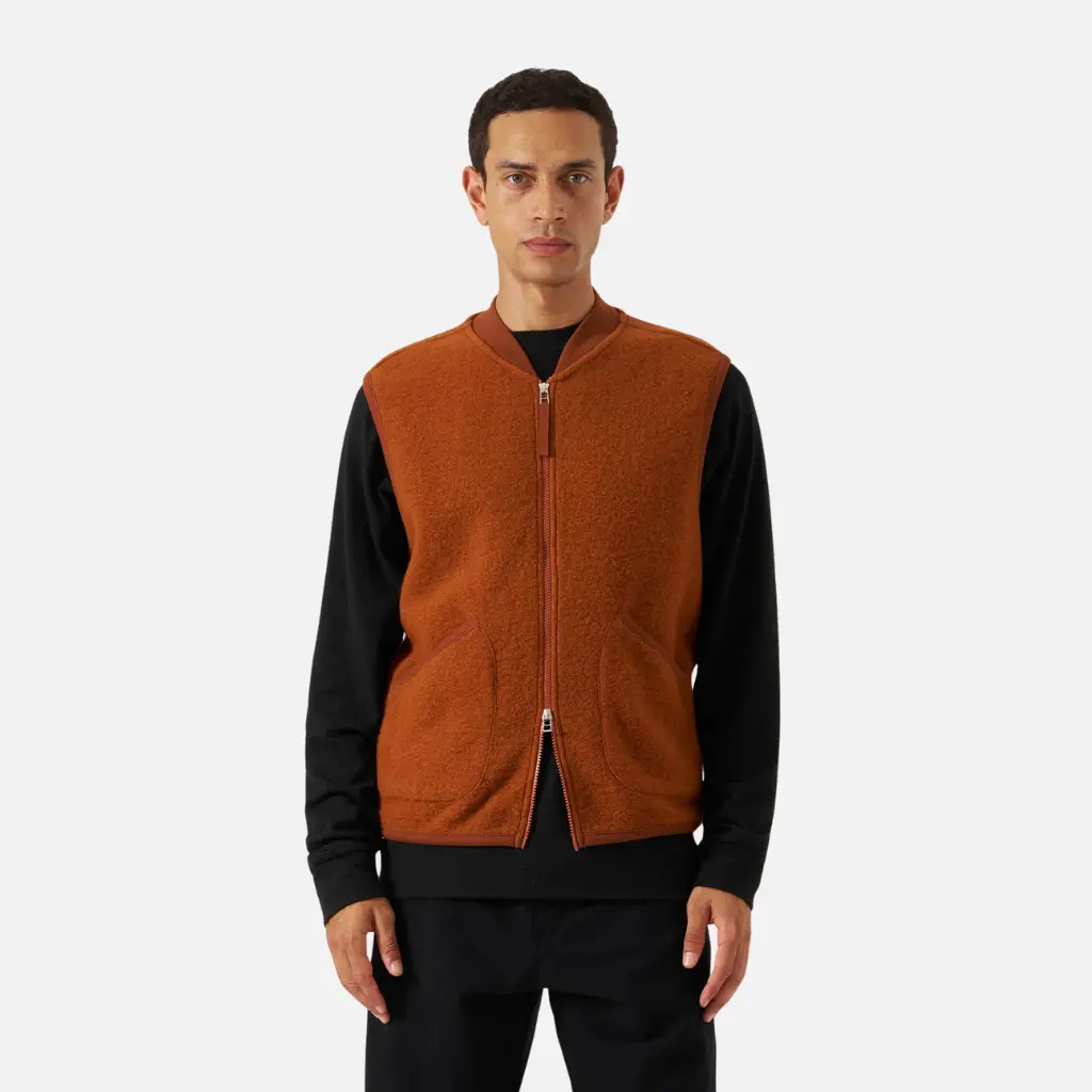 ZIP WAISTCOAT RUST – Image 4