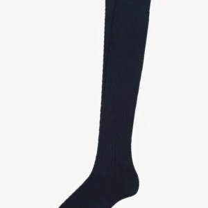 CHAUSSETTES HAUTES EN LAINE MARINE