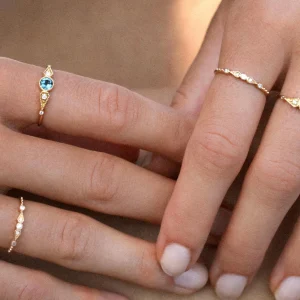 Bague en or jaune Stella 5 diamants