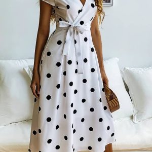 Robe Demoiselle D'Honneur Vintage À Pois - Virianna
