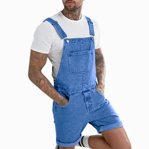 Salopette Courte en Jean pour Homme