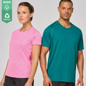 T-shirt technique respirant recyclé